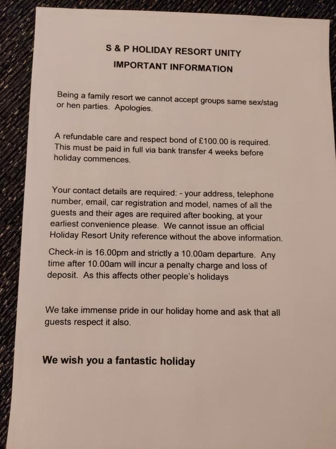 149 Holiday Resort Unity 3 Bedroom Passes Included Brean Exterior foto